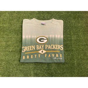Vintage Green Bay Packers shirt mens large Brett Favre tie dye green QB Club 90s